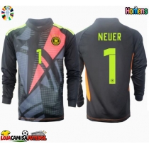 Camisa de Futebol Alemanha Manuel Neuer #1 Goleiro Equipamento Principal Europeu 2024 Manga Comprida